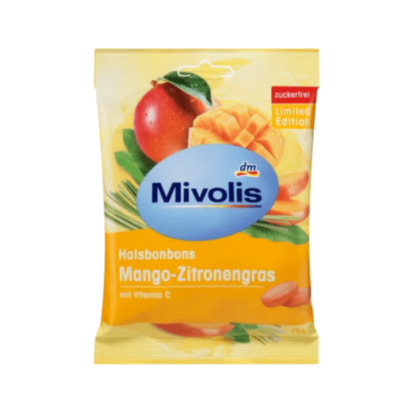 Mivolis Bonbon Mango Zitronengras zuckerfrei 75 g 1